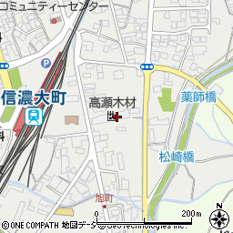長野県大町市大町旭町周辺の地図