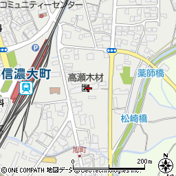 長野県大町市大町（旭町）周辺の地図