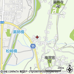 長野県大町市社松崎6411周辺の地図