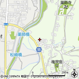 長野県大町市社松崎6413周辺の地図