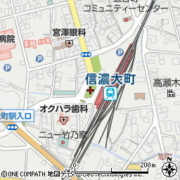 信濃大町駅周辺の地図