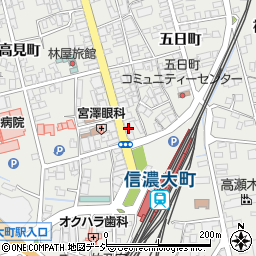 しんきん　大町支店周辺の地図