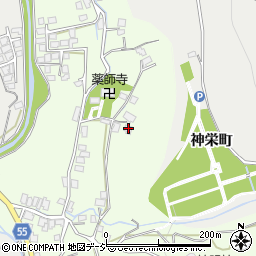 長野県大町市社松崎6355-2周辺の地図