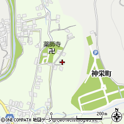 長野県大町市社松崎6355-1周辺の地図