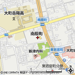 長野県大町市大町南原町周辺の地図