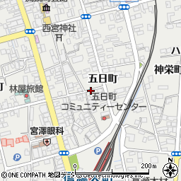 長野県大町市大町（五日町）周辺の地図