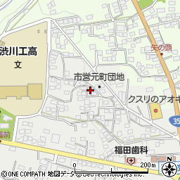 群馬県渋川市渋川元町75周辺の地図