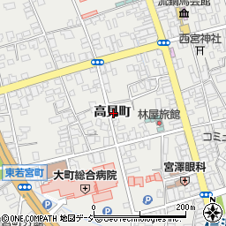 長野県大町市大町高見町周辺の地図