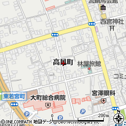長野県大町市大町（高見町）周辺の地図