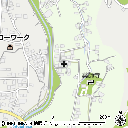 長野県大町市社松崎6321-6周辺の地図