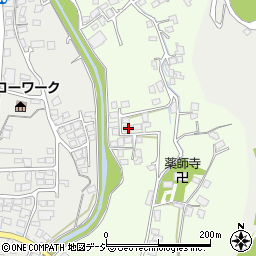 長野県大町市社松崎6321-5周辺の地図