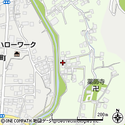 長野県大町市社松崎6321-11周辺の地図