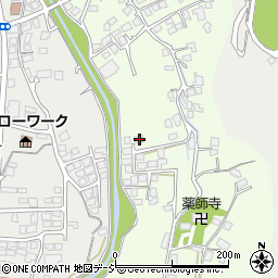 長野県大町市社松崎6321-2周辺の地図