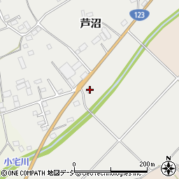 栃木県芳賀郡益子町芦沼139-1周辺の地図