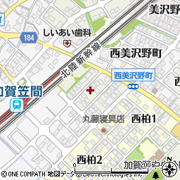 石川県白山市西美沢野周辺の地図