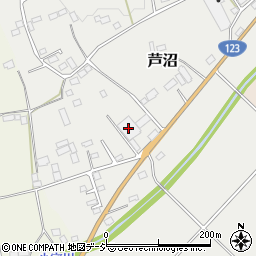 栃木県芳賀郡益子町芦沼103周辺の地図