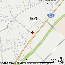 栃木県芳賀郡益子町芦沼112-2周辺の地図