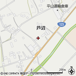 栃木県芳賀郡益子町芦沼125-1周辺の地図