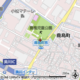 石川県白山市鹿島町（ツ）周辺の地図