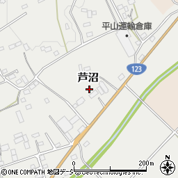 栃木県芳賀郡益子町芦沼129-1周辺の地図