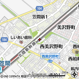 石川県白山市西美沢野町43周辺の地図