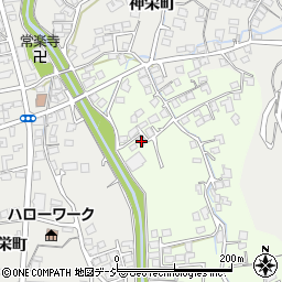 長野県大町市社松崎6271-1周辺の地図