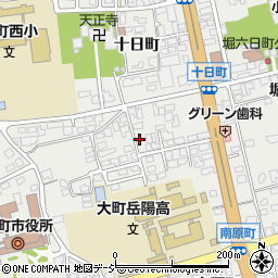 長野県大町市大町十日町3985-5周辺の地図