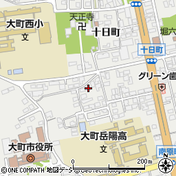 長野県大町市大町十日町3987-6周辺の地図