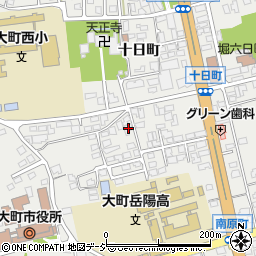 長野県大町市大町十日町3987-1周辺の地図