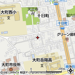 長野県大町市大町十日町3987-9周辺の地図