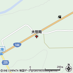 大笹郵便局 ＡＴＭ周辺の地図