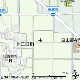 石川県白山市上二口町周辺の地図