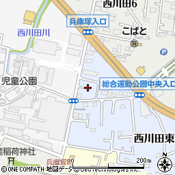 椎貝邸_西川田東町アキッパ駐車場周辺の地図