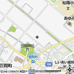 石川県白山市笠間町周辺の地図