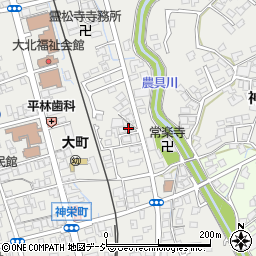 長野県大町市大町下白塩町周辺の地図