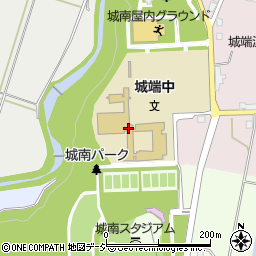 城端中学校周辺の地図