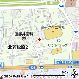 栃木県宇都宮市北若松原周辺の地図
