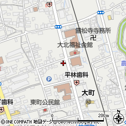 長野県大町市大町東町1058-8周辺の地図