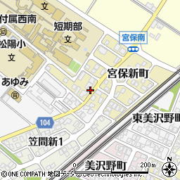 石川県白山市宮保新町112周辺の地図