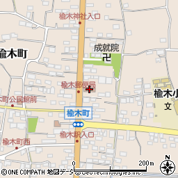楡木郵便局周辺の地図