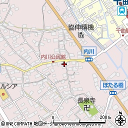 長野県千曲市内川303周辺の地図