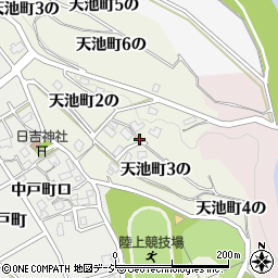 石川県金沢市天池町周辺の地図