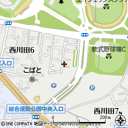 西川田6号児童公園周辺の地図