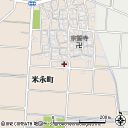 石川県白山市米永町74周辺の地図