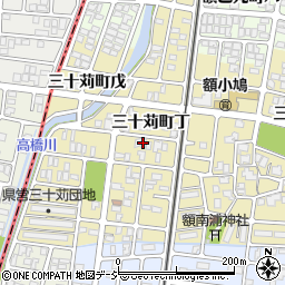 石川県金沢市三十苅町丁周辺の地図