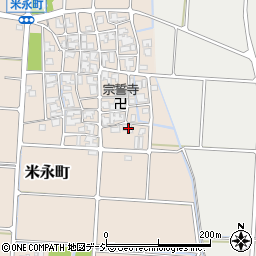 石川県白山市米永町86周辺の地図