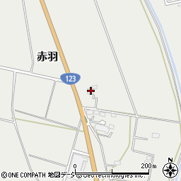 栃木県芳賀郡市貝町赤羽2308周辺の地図