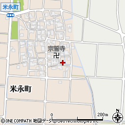 石川県白山市米永町87周辺の地図