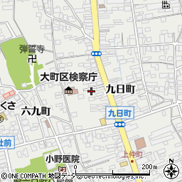 長野県大町市大町九日町4223-3周辺の地図
