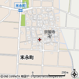 石川県白山市米永町91周辺の地図